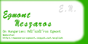 egmont meszaros business card